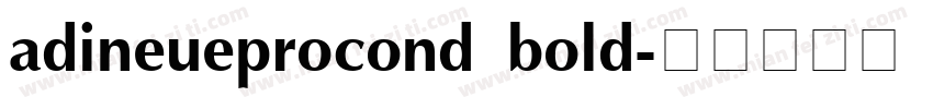 adineueprocond bold字体转换